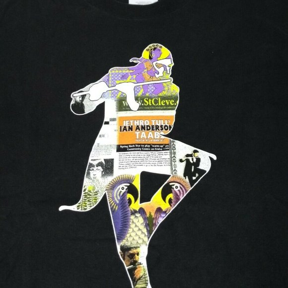 Ian Anderson Jethro Tull Thick As A Brick 2012 Tour Black 2-Sided T Shirt Sz(M) - Picture 2 of 7